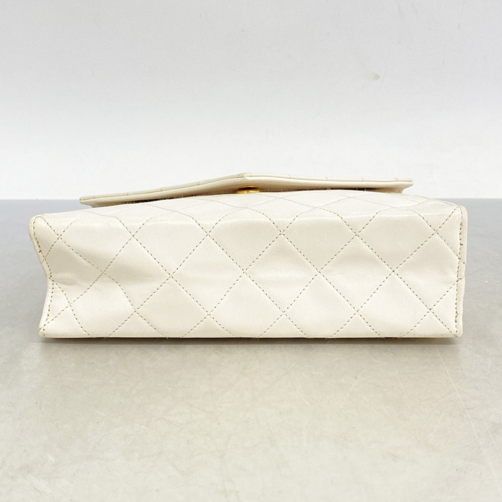 Chanel Shoulder Bag Matelasse Chain Decacoco Lambskin White Women's - Picture 3 of 12
